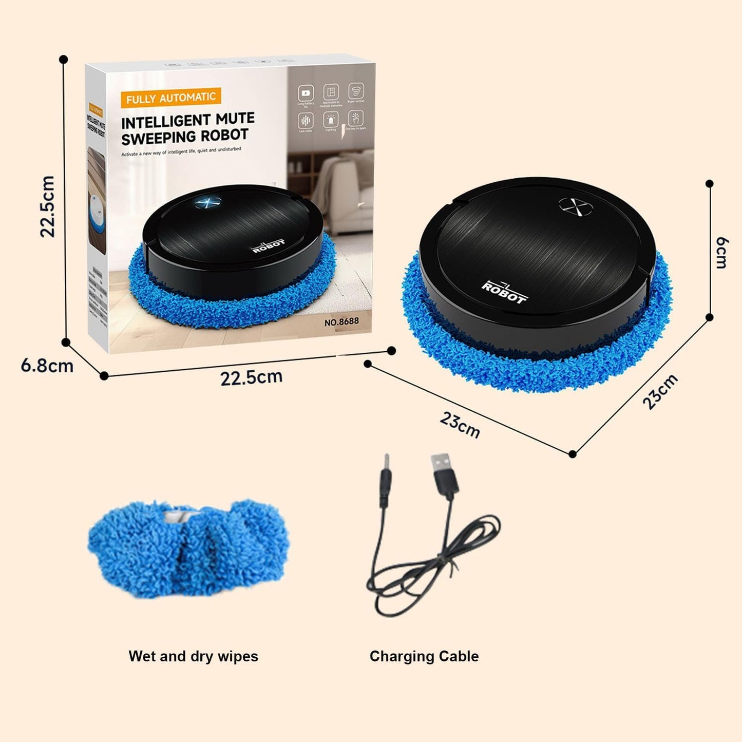 Aspiradora Inteligente Con Trapeador Xm12